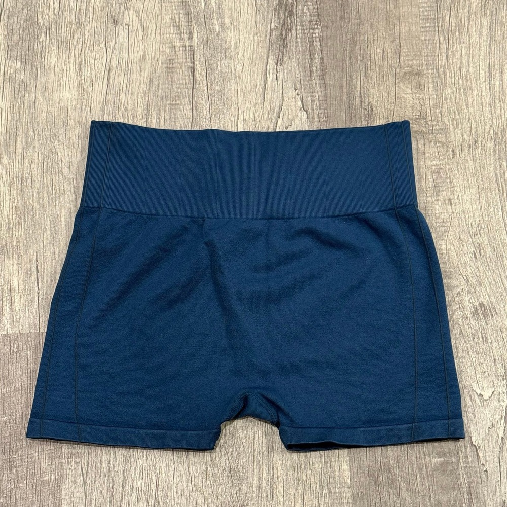 JoyLab Seamless High Waist Compression Shorts Large Navy Blue Athletic Gym NWOT